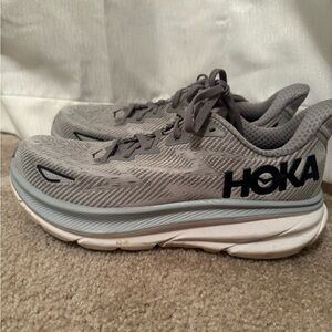 Hoka Light Gray Athletic Sneakers